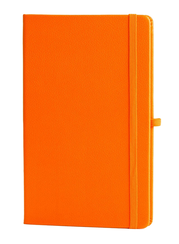 Giftology Pinger Hardcover Leatherette Journals to Write in for Women, Faux Leather Journal for Men, 96 Sheets, 70 GSM, A5 Size, Orange