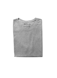 Santhome Bio180 Short Sleeve Crew Neck T-Shirt for Men, Extra Large, Grey