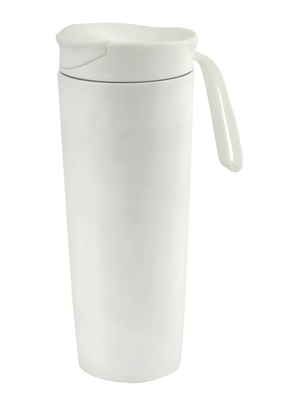 Hans Larsen 470ml ABS Spill-Free Suction Mug, White