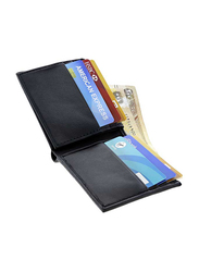 Giftology Leather Bi-Fold Wallet for Men, LAGL 004, Black