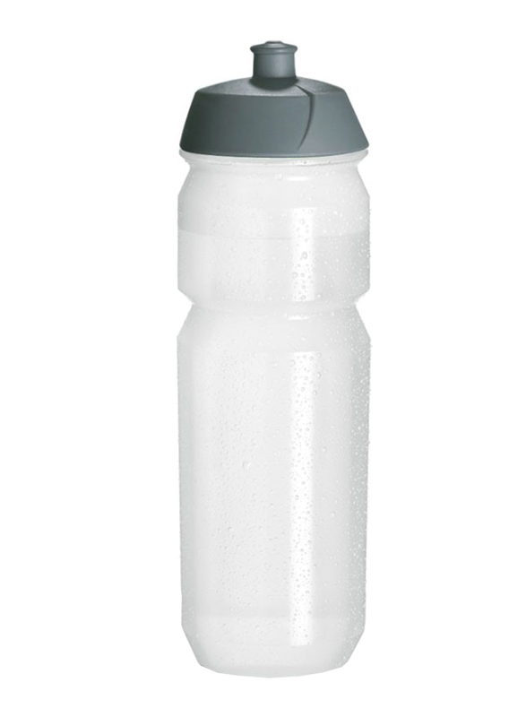 Tacx 750ml Sipper Sports Plastic Water Bottle with Spout, 6 Pieces,  Trans/Grey Lid