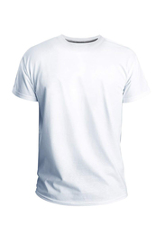 Santhome Bio180 Short Sleeve Crew Neck T-Shirt for Men, Extra Large, White