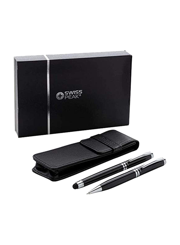 Swiss Peak 2-Piece Dusco Executive Ballpoint Pen Set, Black