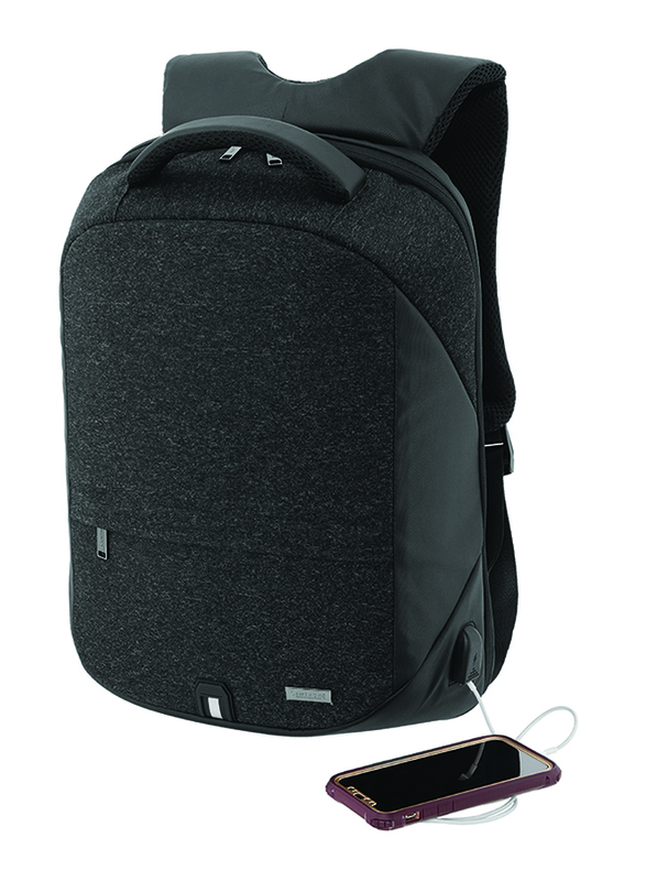 Santhome 15.4-inch Anti Theft Backpack Laptop Bag with USB Charging, Black