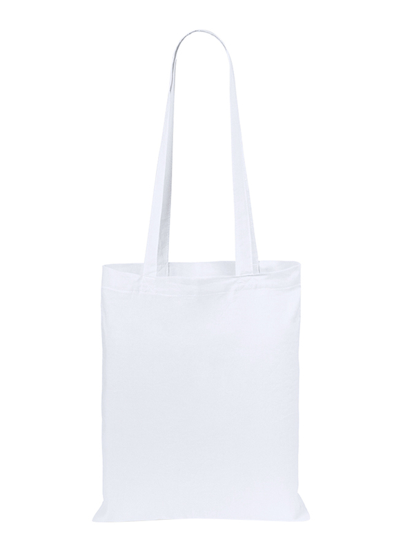 Eco-Neutral Cotton Reusable Shopping Tote Bag, White