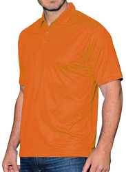 Santhome Short Sleeve Polo Shirt for Men, Small, Orange