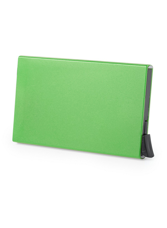Anti-theft RFID Metal Credit Card ID Holder Wallet for Men, Green