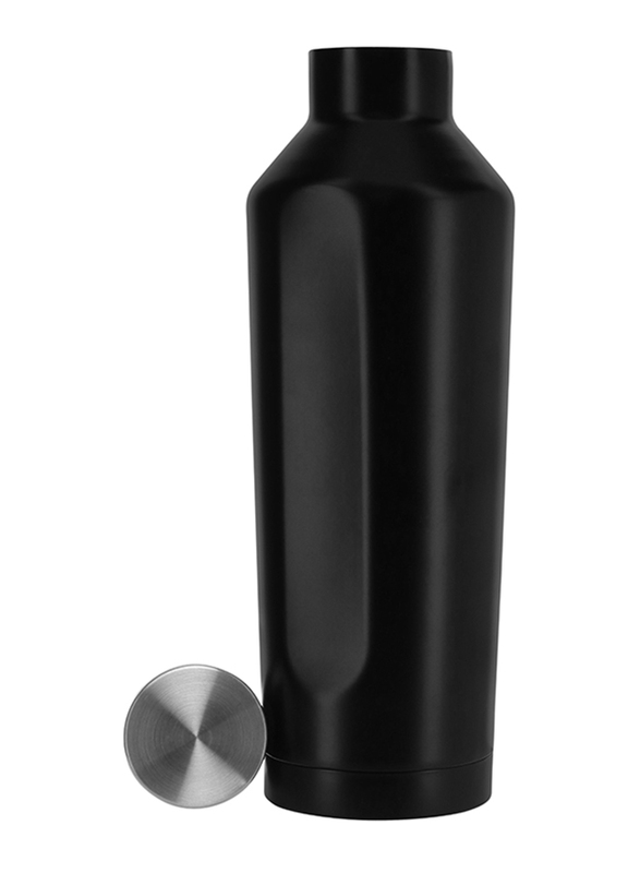 Hans Larsen 450ml Stainless Steel Water Bottle, Black
