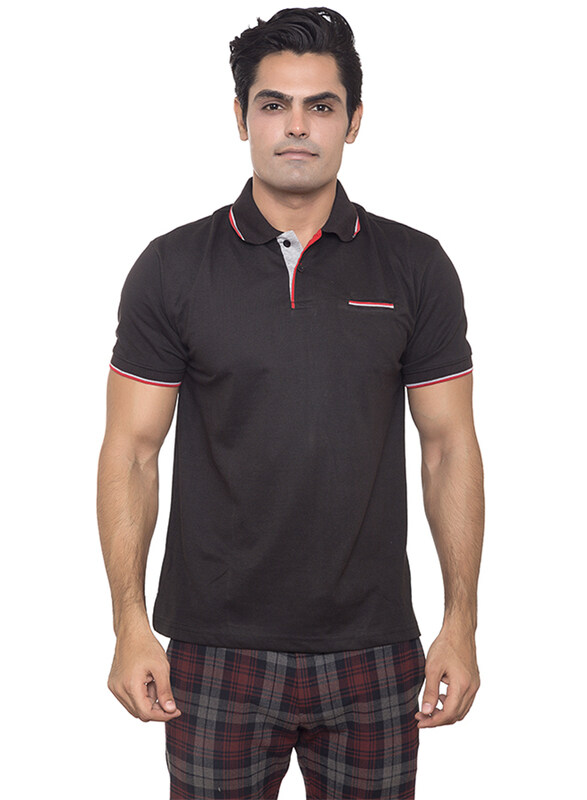 

Santhome Tropikana DryNCool Polo Shirt for Men, Medium, Black