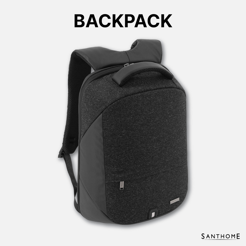Santhome 15.4-inch Anti Theft Backpack Laptop Bag with USB Charging, Black