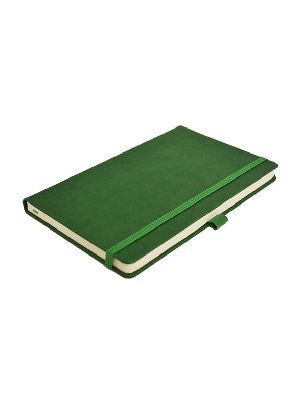 Giftology Pinger Lined Writing Journal Hardcover Leatherette Notebook, 96 Sheets, 70 GSM, A5 Size, Green