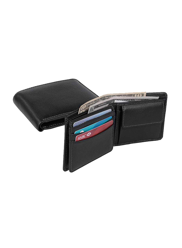 

Santhome Leather Bifold Wallet for Men, LASN 656, Black