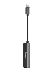 Baseus 10 cm Adapter L52 8-Pin to 2 x 8-Pin/Jack 3, 5mm, Black