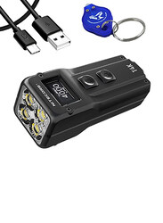 Nitecore T4K 4000 Lumen Super Bright Keychain Light, Black