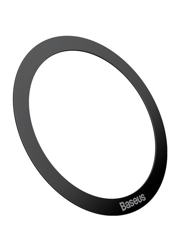 Baseus Halo Series Magnetic Metal Ultra Thin Ring Mount Holder, 2 Pieces, Black