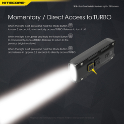 Nitecore TIP SE Rechargeable Metal Keyring Flashlight, 700 Lumens, Black