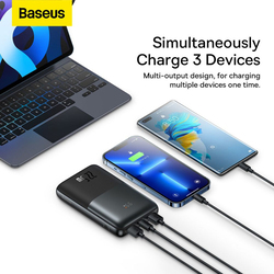 Baseus 20000mAh Bipow Pro Digital Display Fast Charge Power Bank for Samsung Huawei, Black