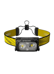 Nitecore NU25 400L-400 Lumens Ultra light Rechargeable Headlamp with Eco-Sensa Type-C USB Charging Cord, Yellow