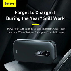 Baseus Super Energy Max Car Jump Starter, 20000mAh, Peak Current 2000A, Black