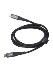 Brave 1-Meter Lightning Cable, 3A USB Type-C Male to Lightning for Apple Devices, BDC 019, Black
