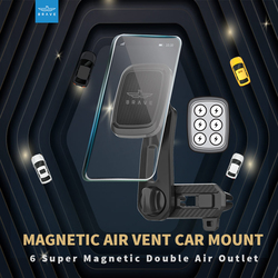 Brave Magnetic Air Vent Car Mount, BHL 720, Black