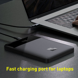 Baseus 20000mAh Blade Wired Fast Charging 100W Type-C PD Power Bank for Laptop & Mobile, Black