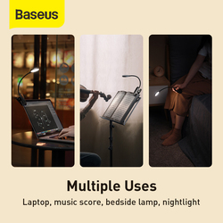 Baseus Comfort Reading Mini Clip Lamp, Grey