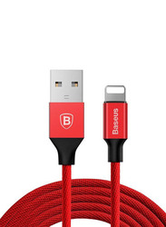 Baseus 3-Meter Sync & Charge Lightning Yiven Cable, USB Type A Male to Lightning Cable for Apple Devices, Red