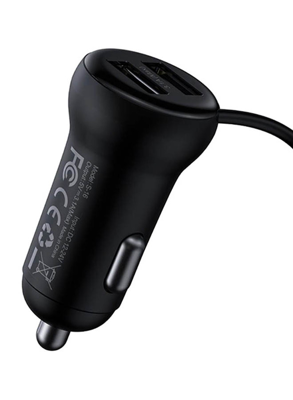 Baseus T-TYPE S16 Wireless MP3 Car Charger, Black