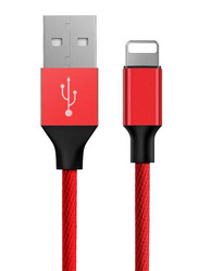 Baseus 3-Meter Sync & Charge Lightning Yiven Cable, USB Type A Male to Lightning Cable for Apple Devices, Red