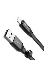Baseus 23-cm Sync & Charge Lightning Nimble Portable Cable 2A, USB Type A Male to Lightning Cable for Apple Devices, Black