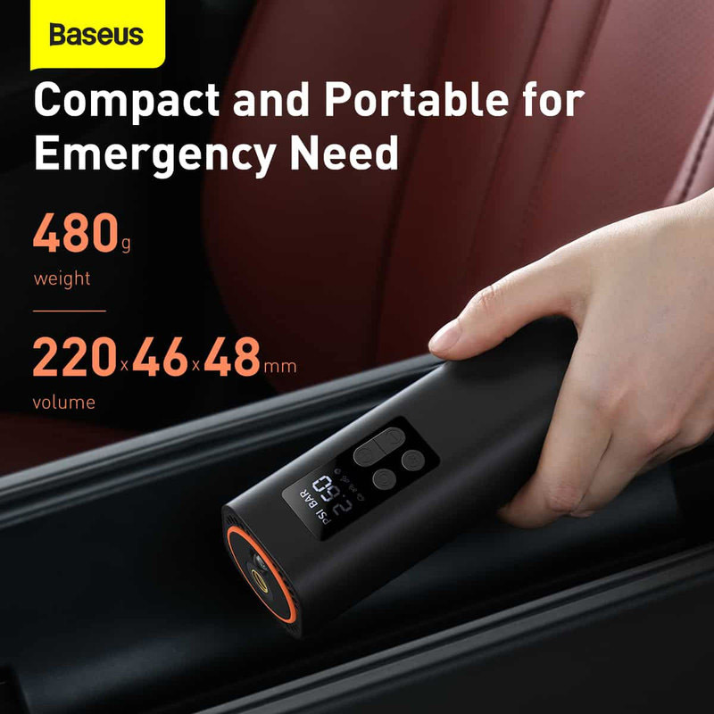 Baseus Portable Car Air Compressor, Black