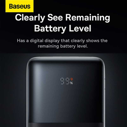 Baseus 20000mAh Bipow Pro Digital Display Fast Charge Power Bank for Samsung Huawei, Black