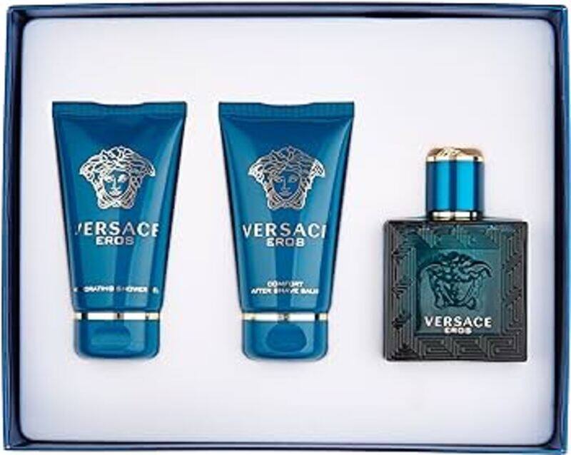 

VERSACE EROS MEN EDT Perfume 5OML+ SHOWER GEL 50ML+COMFORT AFTERSHAVE BALM 50ML