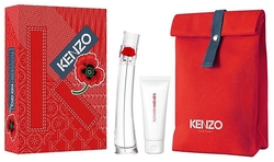 KENZO FLOWER EDP 50ML + 75ML BODY MILK + POUCH SET