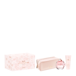 COACH NEWYORK  EDP 90ML + 100ML BODY LOTION +POUCH 3PC SET FOR WOMEN