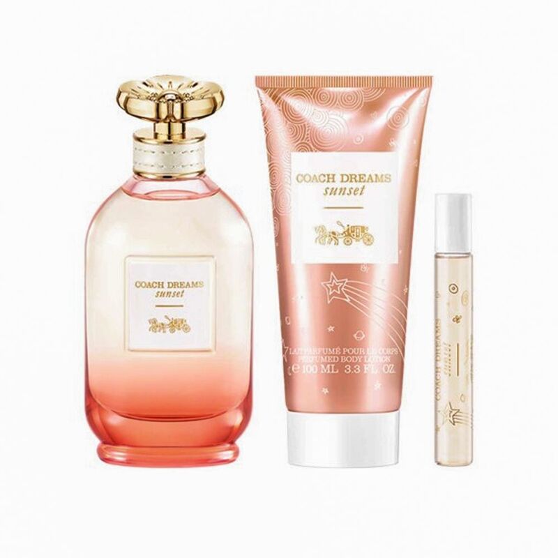 COACH DREAM SUNSET EDP 100ML+ 100ML BODY LOTION + 7.5ML MINI 3PC SET