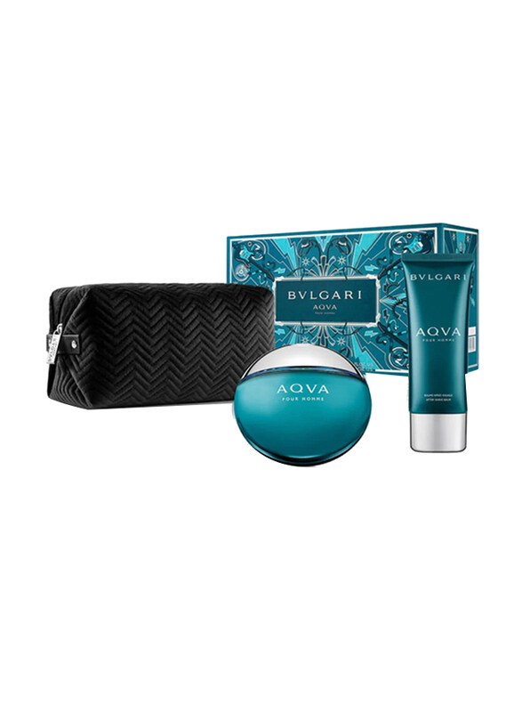 

BVLGARI AQUA EDT Perfume 100ML + AFTER SHAVE BALM 100ML + POUCH SET