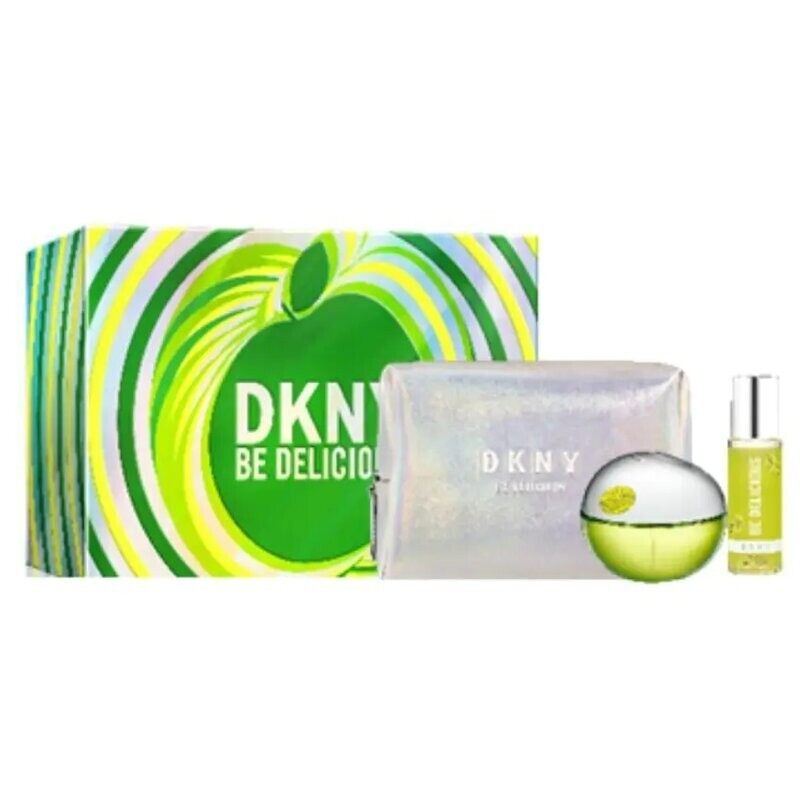

DKNY BE DELICIOUS 3PC SET(EDP Perfume 100ML+B/MIST 125ML+POUCH)FOR WOMEN