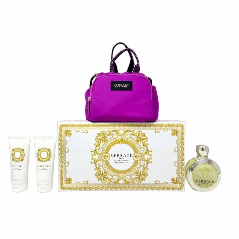 

VERSACE EROS EDT Perfume 100ML + 100ML BATH & SHOWER GEL + POUCH 3 PC SET FOR WOMEN