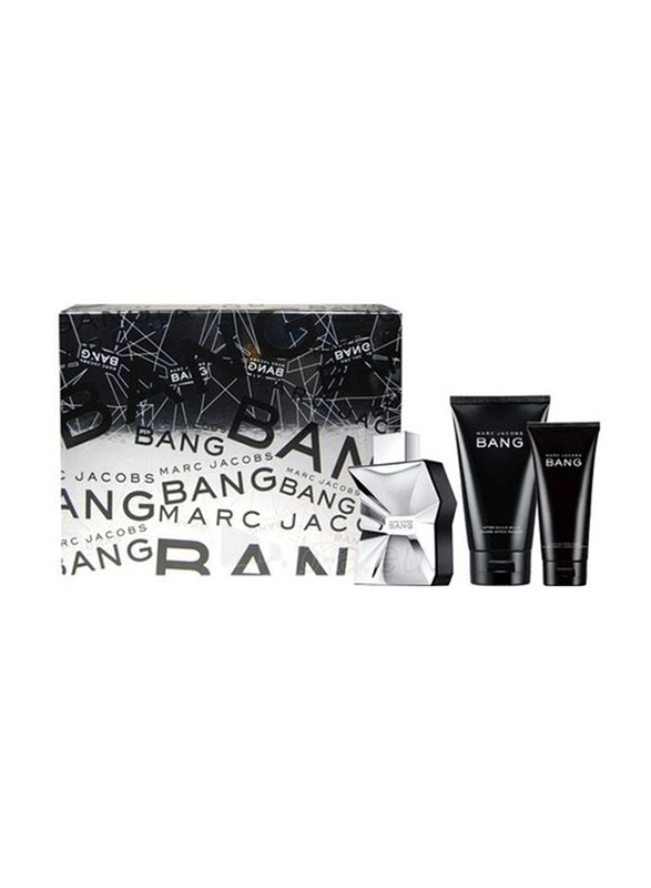 Marc Jacobs 3-Piece Bang Gift Set for Men, 100ml EDT, 75ml Shower Gel, 150ml After Shave Balm