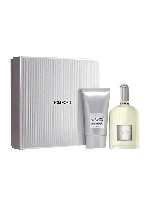 Tom Ford 2-Piece Grey Vetiver Gift Set for Men, 50ml EDP, 75ml Shave Balm