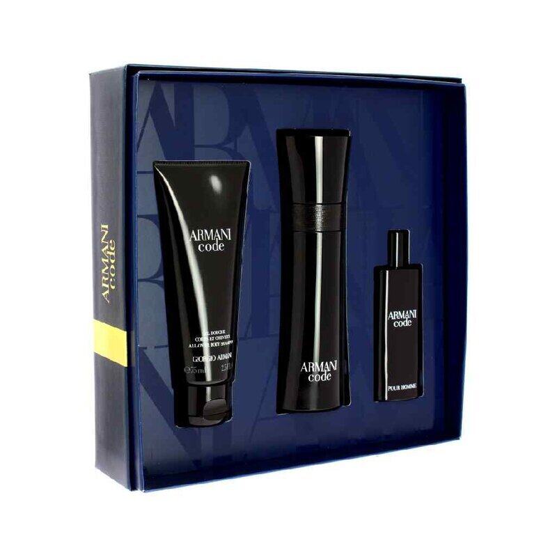 GIORGIO ARMANI CODE EDT 75ML 75ML ALL OVER BODY SHAMPOO 15ML MINI SET DubaiStore Dubai