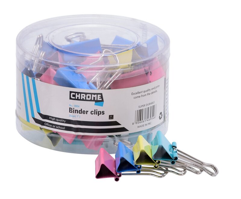 colour Binder Clips Set 25MM