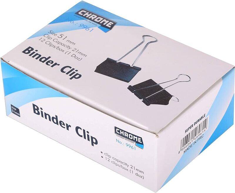 

Generic 9961 Black Binder Clips 51MM