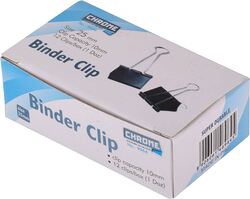 9964 Black Binder Clips 25MM