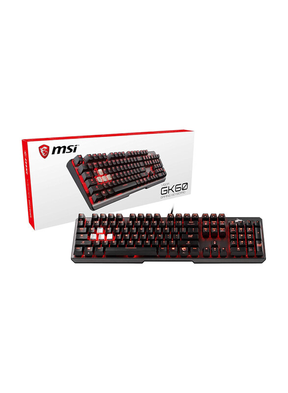 

Generic MSI VIGOR GK60 Mechanical Gaming Keyboard Cherry MX Red Switches, Black