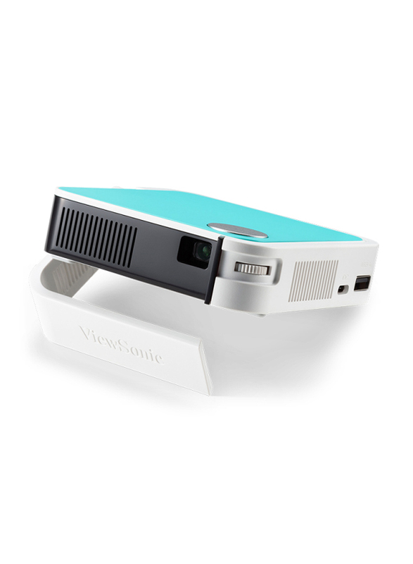 ViewSonic M1 Mini Plus Pocket WVGA LED Ultra-Portable Projector with Integrated JBL Audio, Wi-Fi, Bluetooth, 120 Lumens, Blue