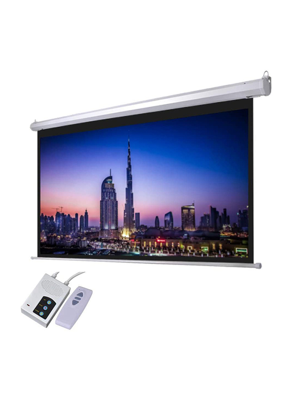 I-View 150-inch Electrical Screen 16:10 Format with Remote, Black/White