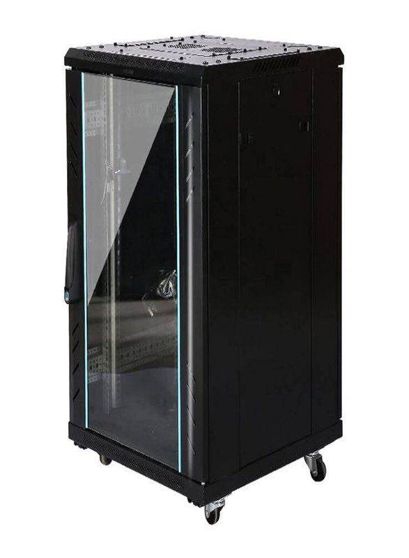 I View Shelf 600X800 Fixed Shelf for Floor Standing Server Rack Cabinet, Black